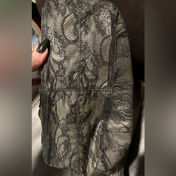 Valentino Garavani Black/Beige Lace Nuage Bow Medium Hobo Tote NWT RARE FIND - Picture 11 of 16